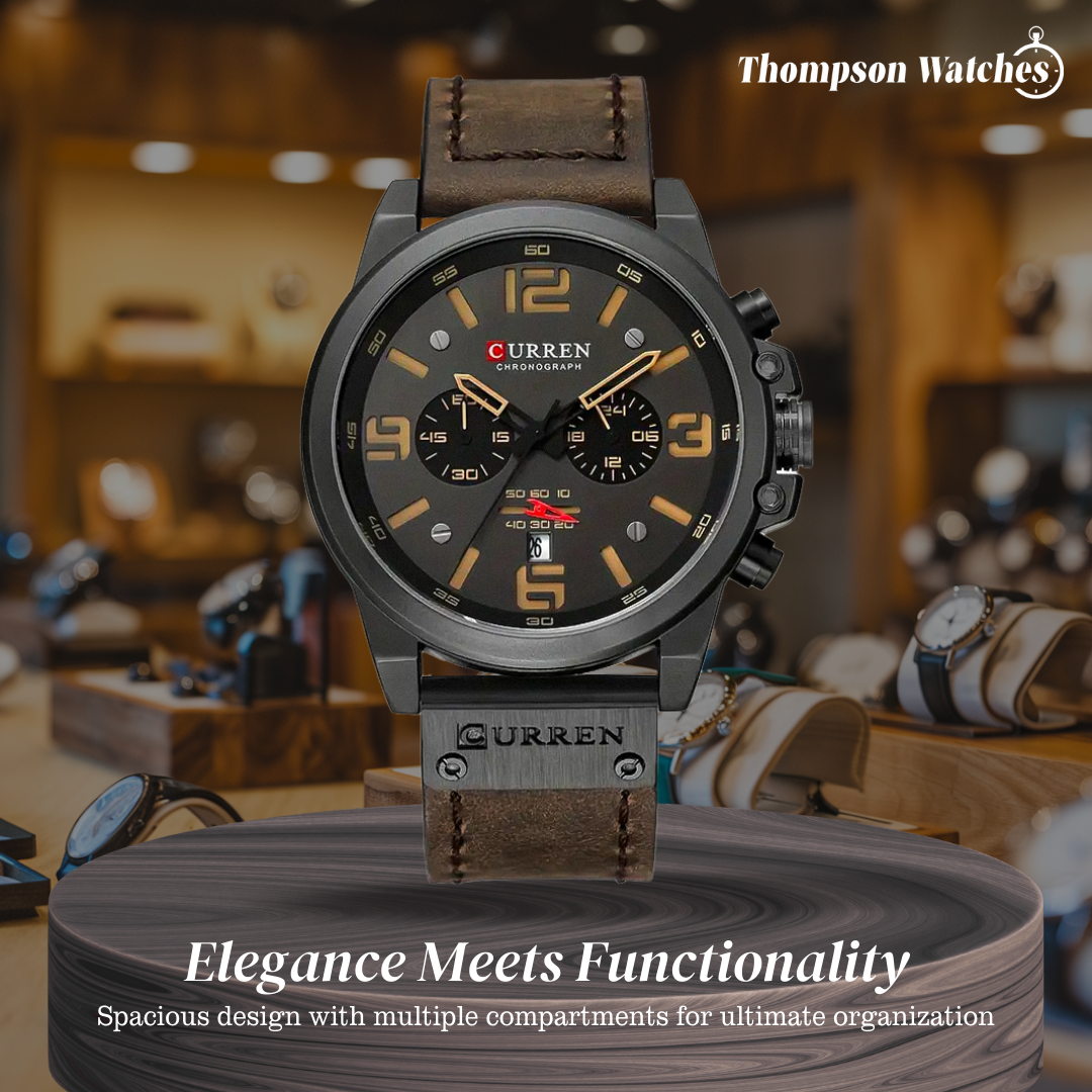 Isaac | Men's Retro Leather Wrist Watch