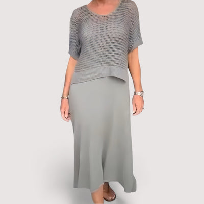 Claudia™ | Summer dress with knitted top