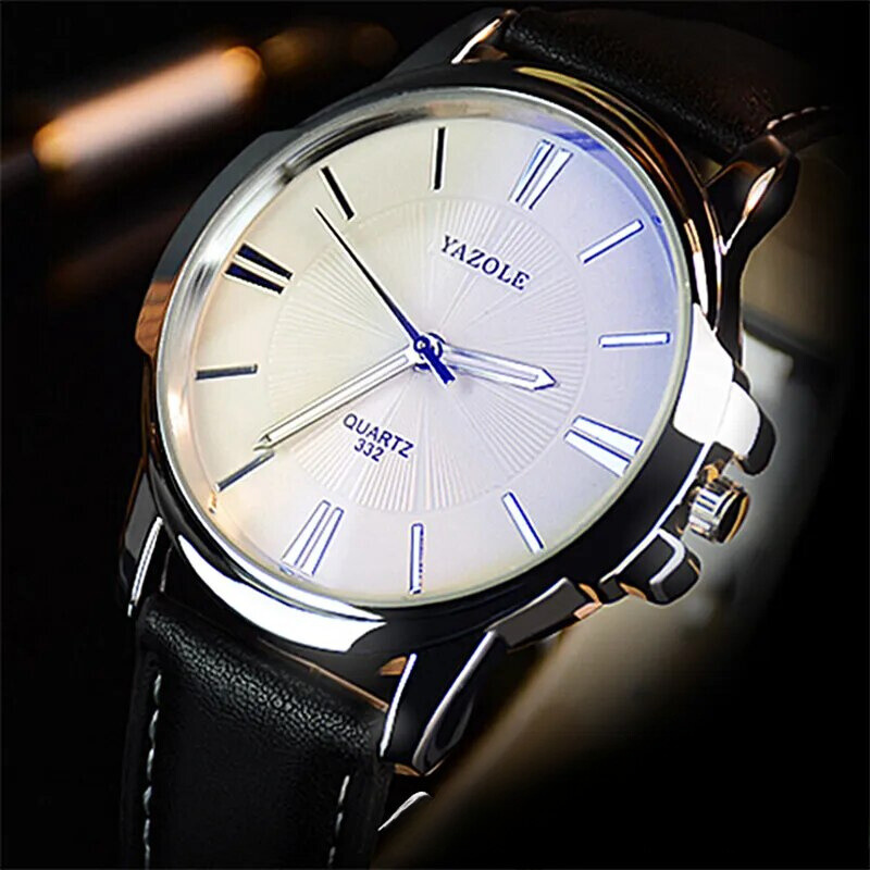 Harry Melbourne® - Luxurious Blue Glass Leather Watch