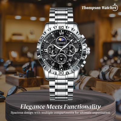 Rex | Opulent Chronograph Watch with Sleek Metal Band