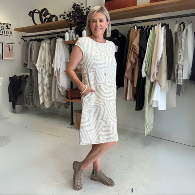 Nelia | Summer Dress with Round Neck and Beautiful Print