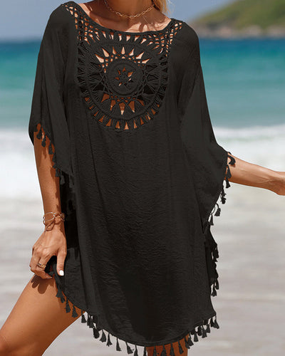 Irmina – Beach Cover-Up with Pom-Pom Trim