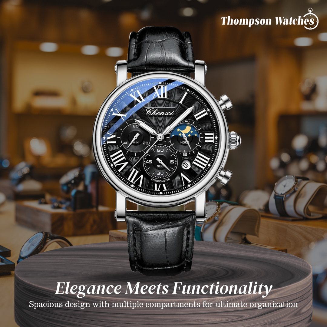 Gregory | Chrono Lunar Leather Watch