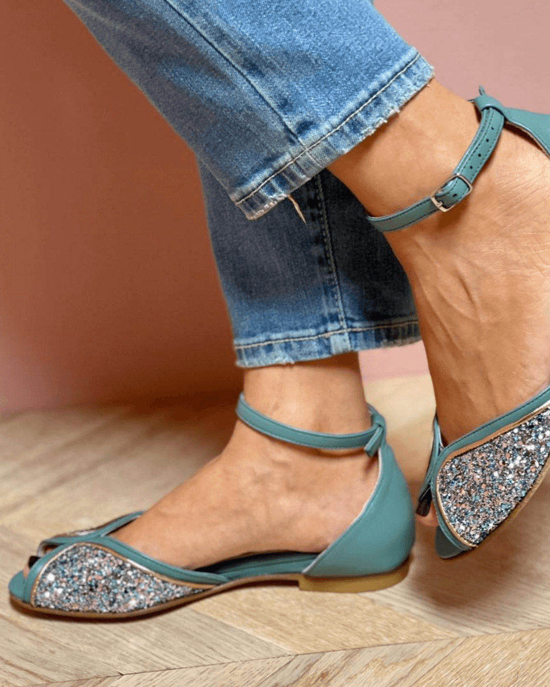 Bridget | Glitter Low Sandals