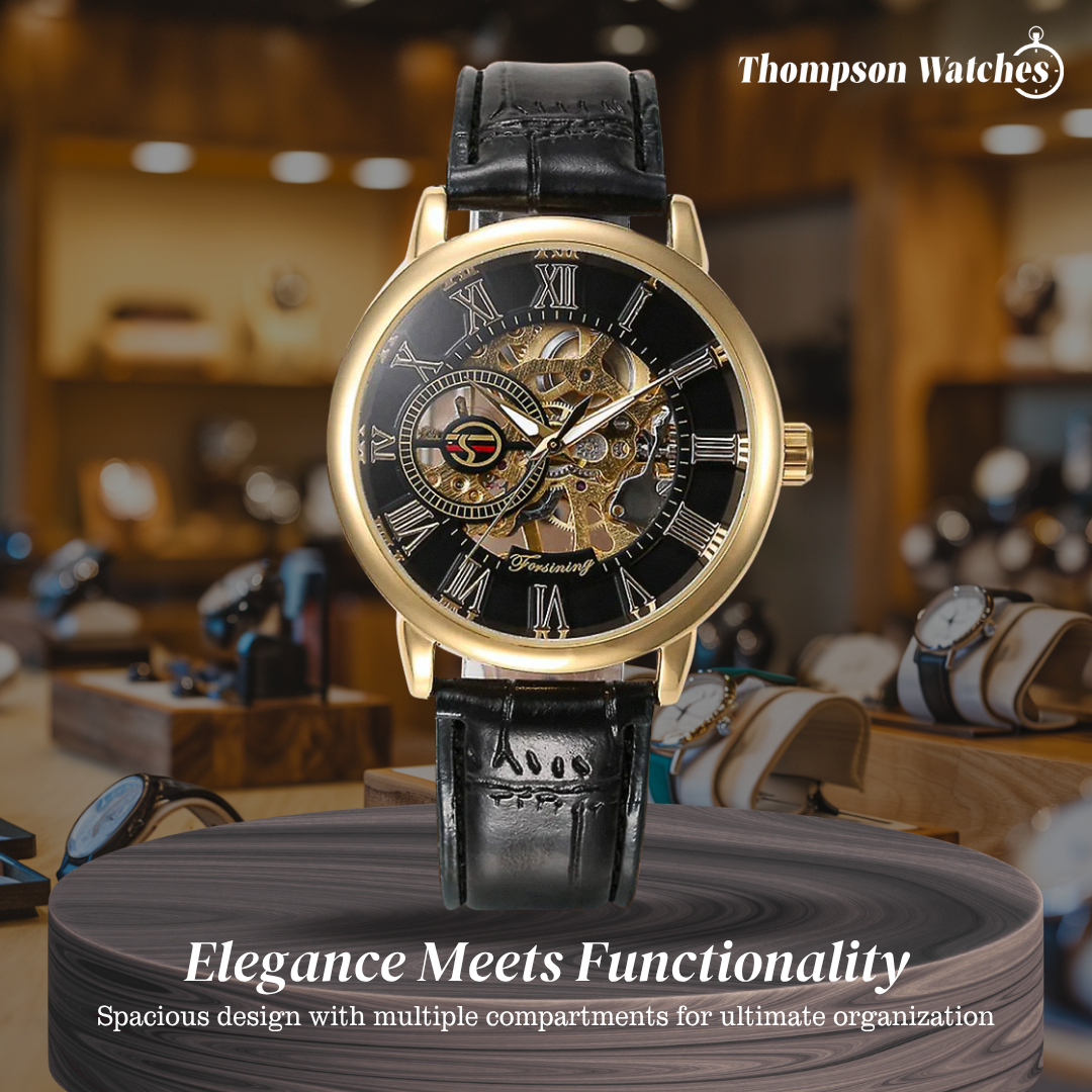 Peter | Fashionable Men's Roman Numerals Mechanical Watch | 42mm