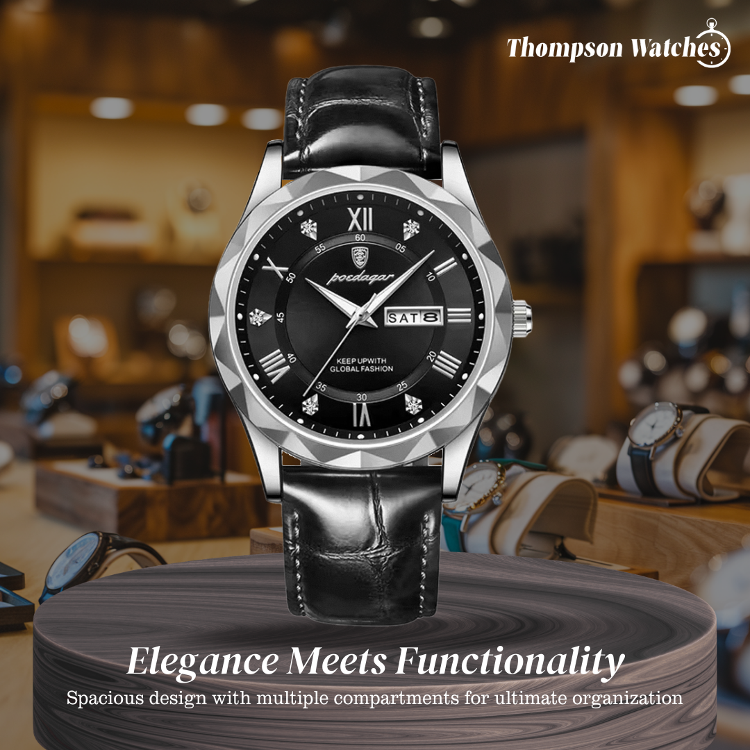 Brody | Elegant Leather Strap Quartz Watch