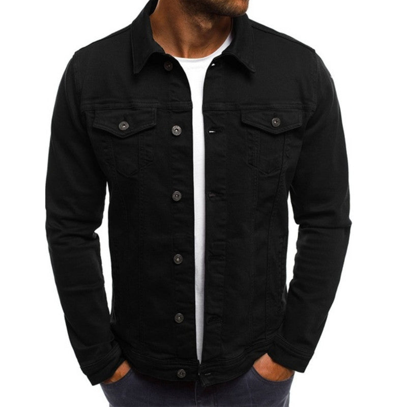 Men’s Denim Jacket – Structured Regular Fit – Button-Up Front – Chest Pockets