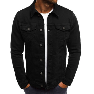 Men’s Denim Jacket – Structured Regular Fit – Button-Up Front – Chest Pockets