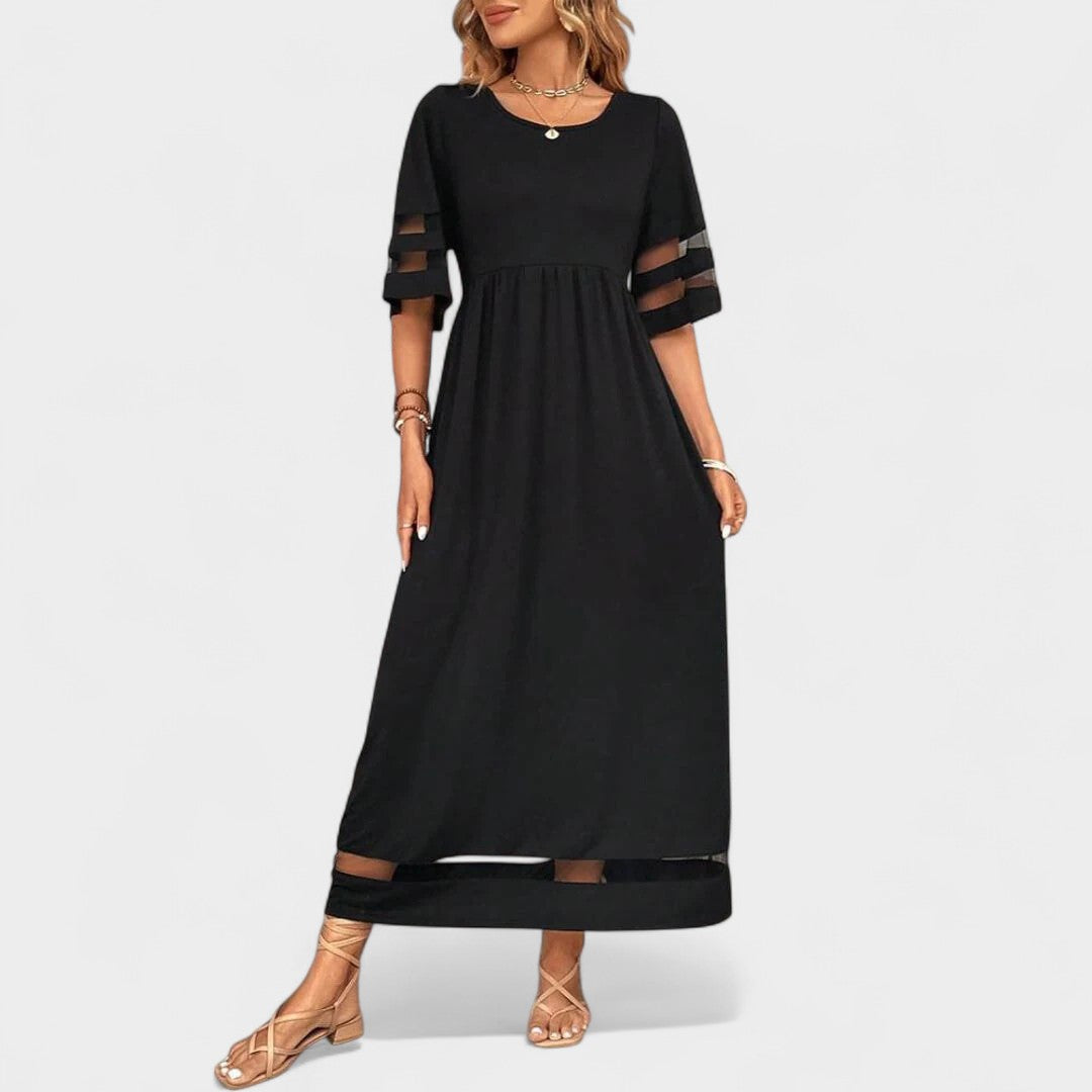 JACQUELINE | CHIC PANEL MAXI DRESS