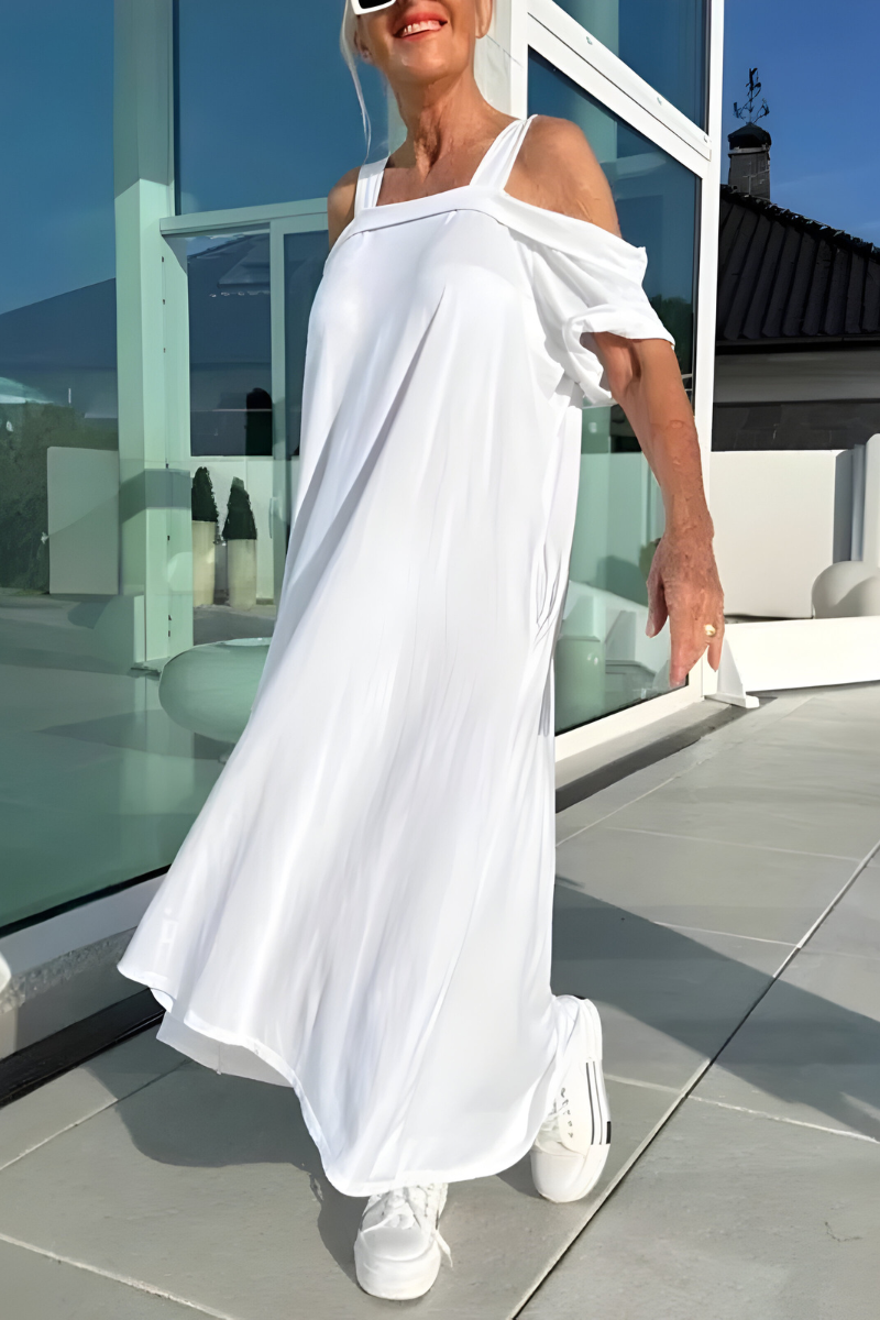Mary™ | Long Off-Shoulder Summer Dress