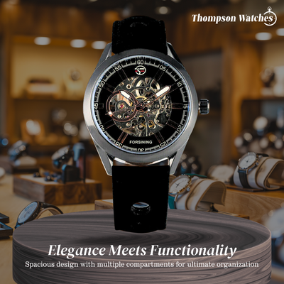 Felipe | Bold Men’s Skeleton Leather Watch