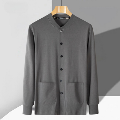 Men’s Cardigan – 100% Cotton Knit – Slim Fit – Button Front – Ribbed Trim