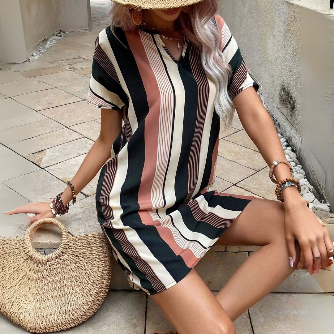 Sunset Blvd Striped Dress