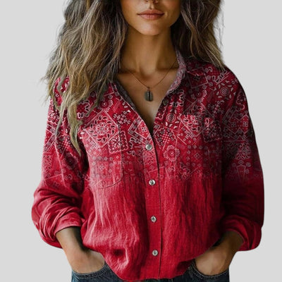 Mara | Premium Vintage Printed Blouse