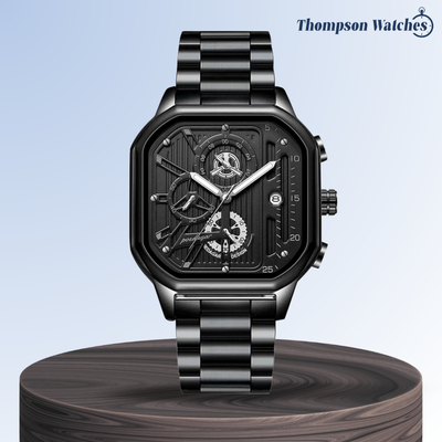 Orion | Industrial-Inspired Bold All-Black Geometric Case Watch