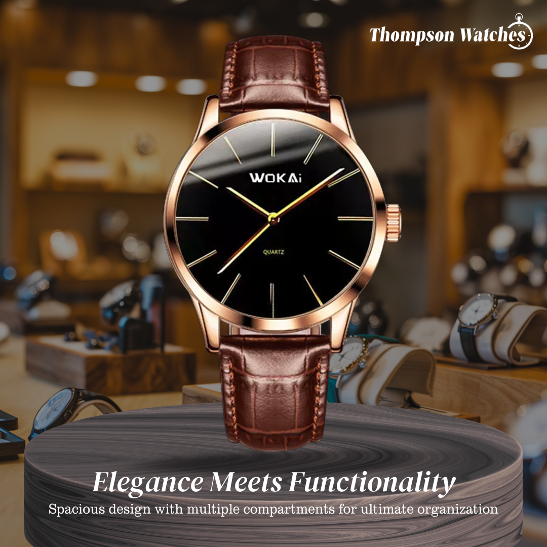 Ian | Elegant Rose Gold Quartz Watch Dean | 40mm