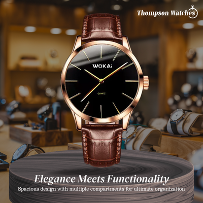 Ian | Elegant Rose Gold Quartz Watch Dean | 40mm