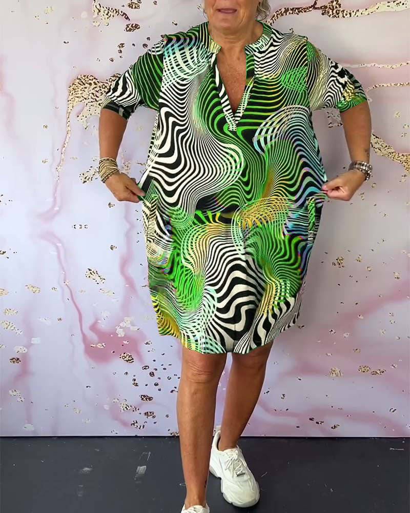 Rika™ | Colorful V-neck dress