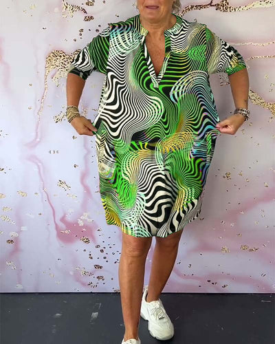 Rika™ | Colorful V-neck dress