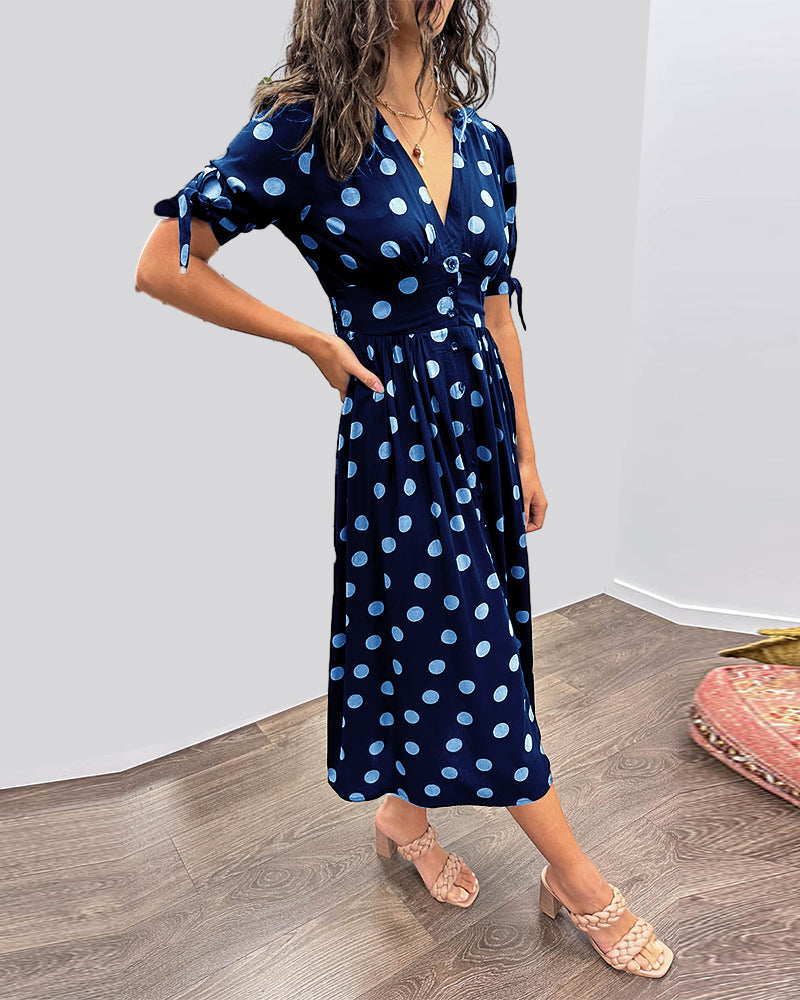 Martha | Vintage-Inspired Polka Dot Midi Dress