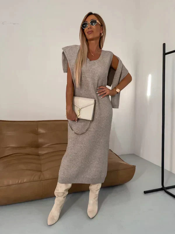 Avencea | Comfortable Dress with Elegant Turtleneck