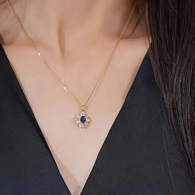 Kavella Noctazure Necklace | Gold 18k
