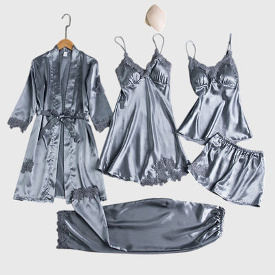Zanika | Elegant 5-Piece Nightwear Set