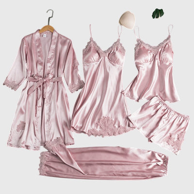 Zanika | Elegant 5-Piece Nightwear Set