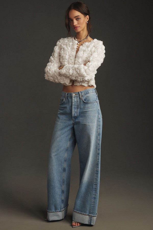 Scarlett™ - Elegant Floral Jacquard Jacket