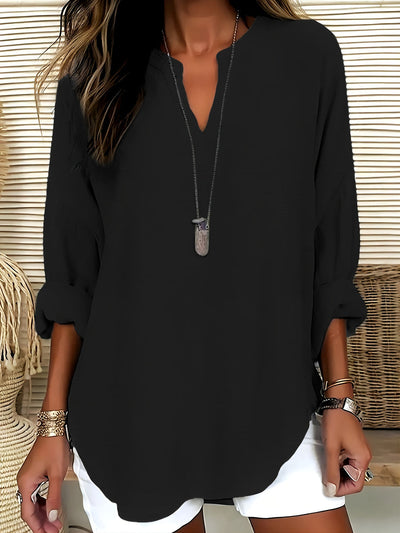 Shawna™ | V-Neck And Long Sleeve Blouse