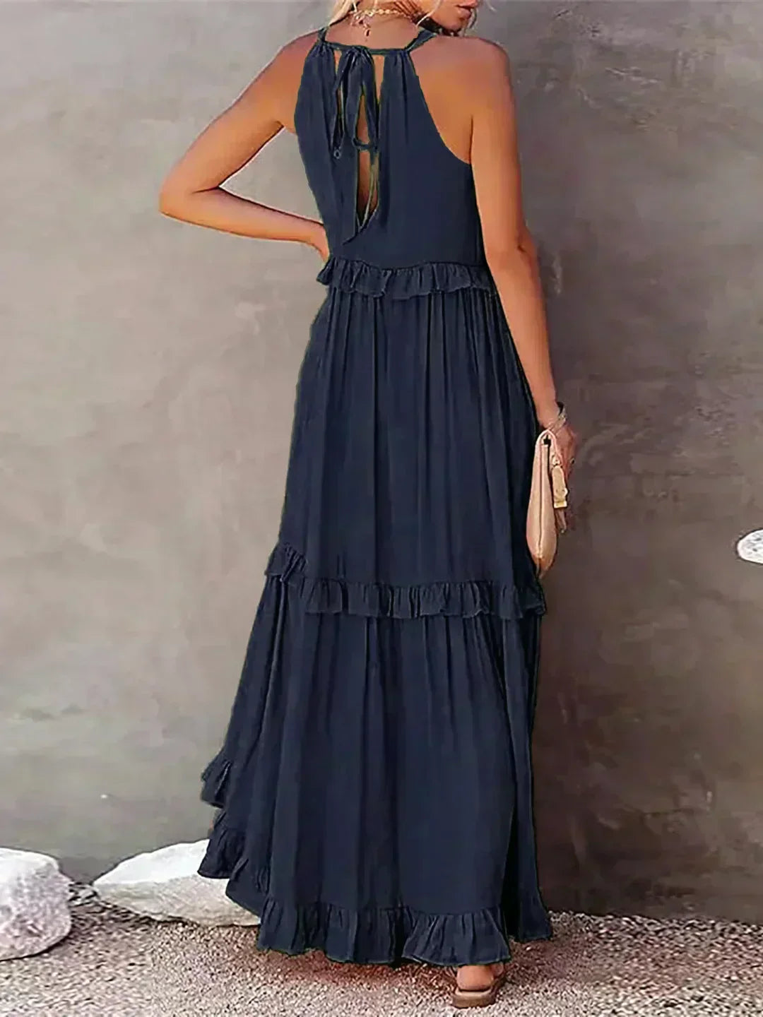 Isla | Boho Ruffle Maxi Dress