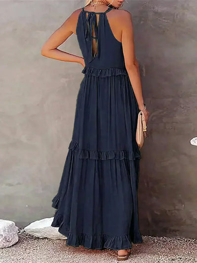 Isla | Boho Ruffle Maxi Dress