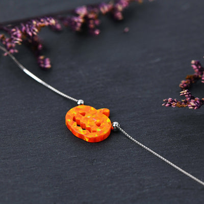 Halloween Pumpkin Opal Bracelet