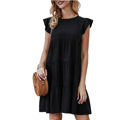 Avencea | Short-Sleeved Dress Ideal for Sunny Weather