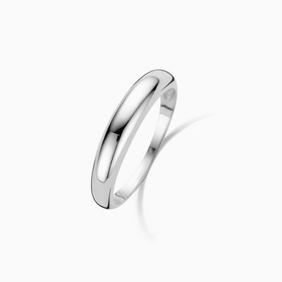 Midi Dome Ring | White Gold 14k