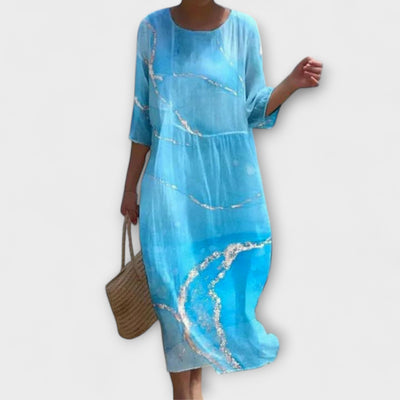 Lily | Mint Blossom Romantic Midi Dress