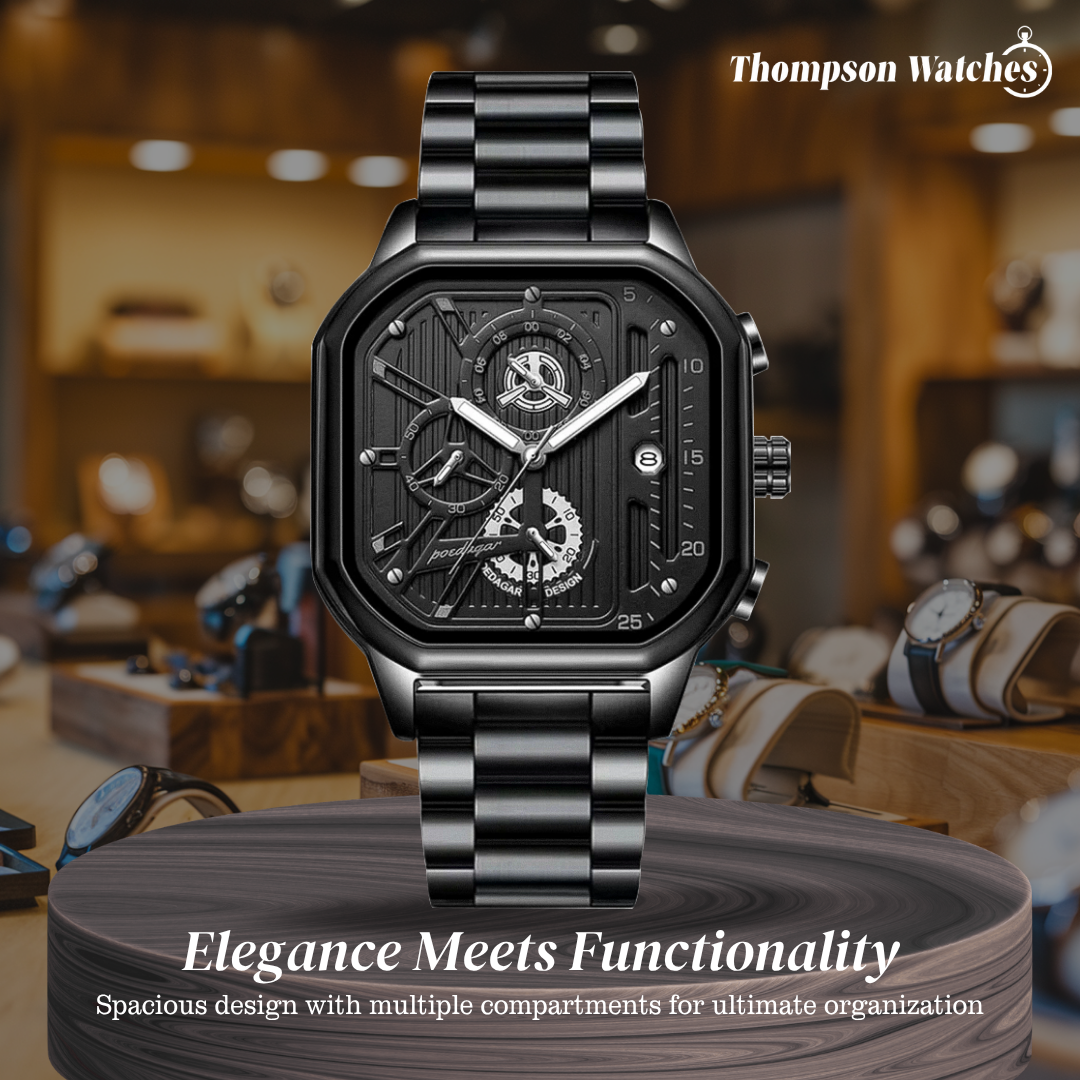 Orion | Industrial-Inspired Bold All-Black Geometric Case Watch