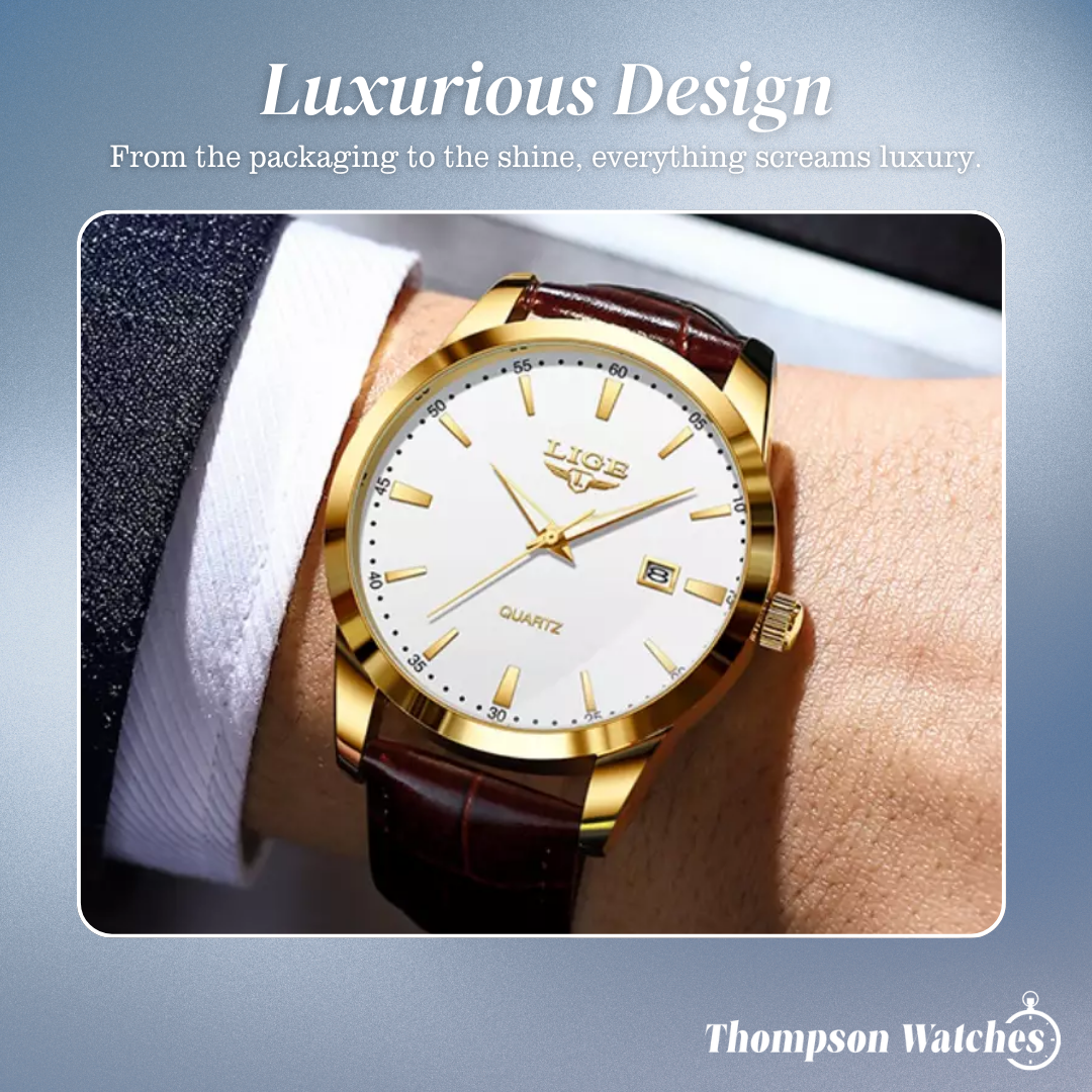 Sam | Leather Military Chronograph Watch | 40mm