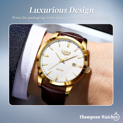 Sam | Leather Military Chronograph Watch | 40mm