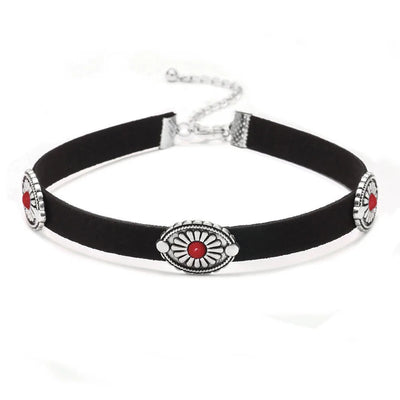 Desert Iris Suede Concho Choker