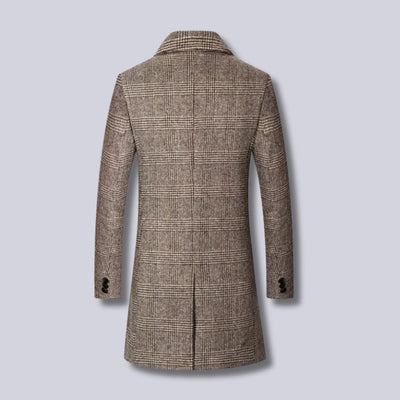 Loriento Plaid Wool Trench Coat