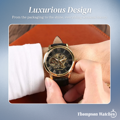 Peter | Fashionable Men's Roman Numerals Mechanical Watch | 42mm