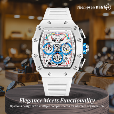 Cairo | Color-Popped Skeleton Dial Futuristic Watch