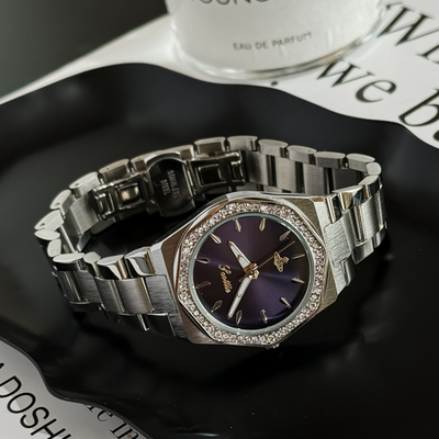 Stainless Octagonal Diamond Dainty Watch