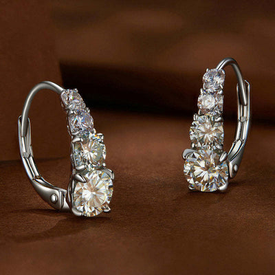 Carol four stone earrings | White gold 16k