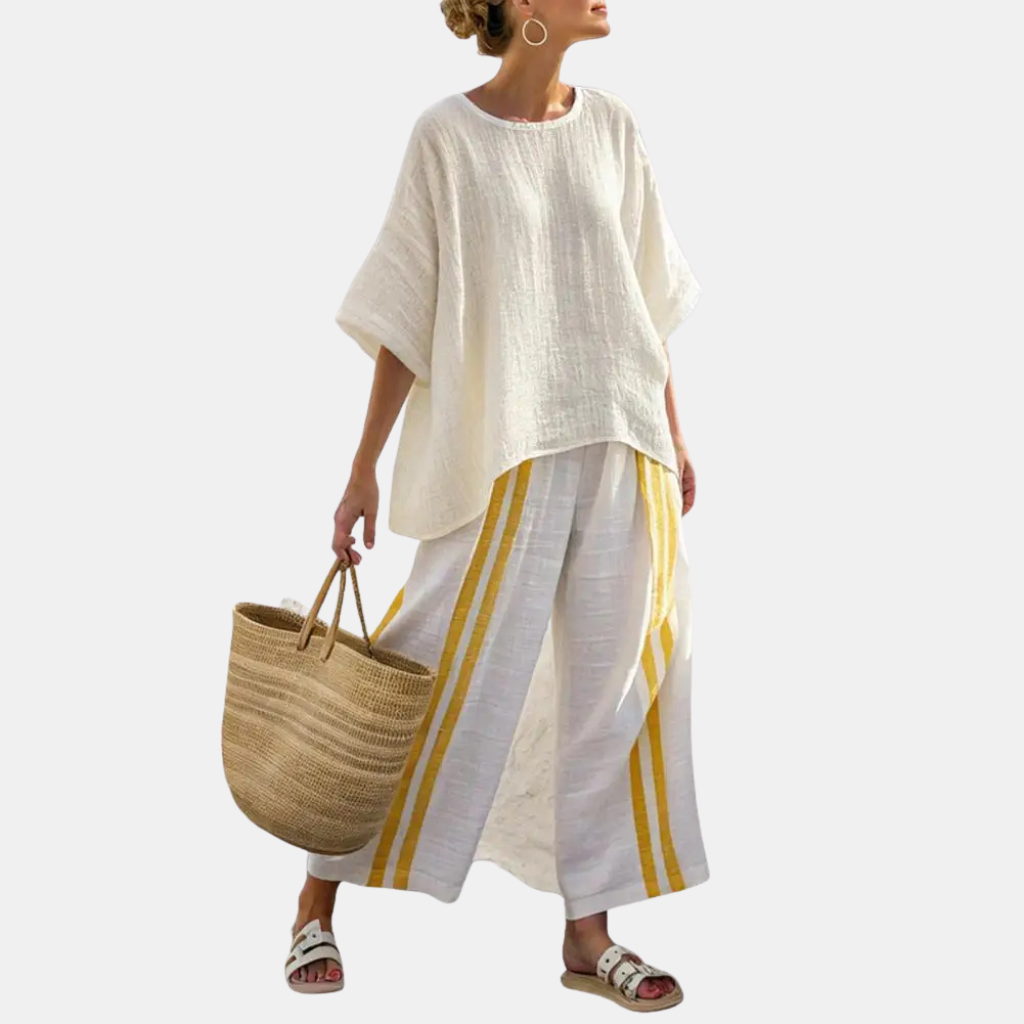 Esperanza | Bamboo Linen Stripe Set