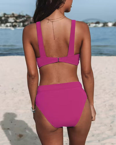 Romana – Solid Color High-Waisted Bikini