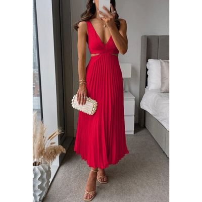 Avencea | Pleated Dress with Cutout