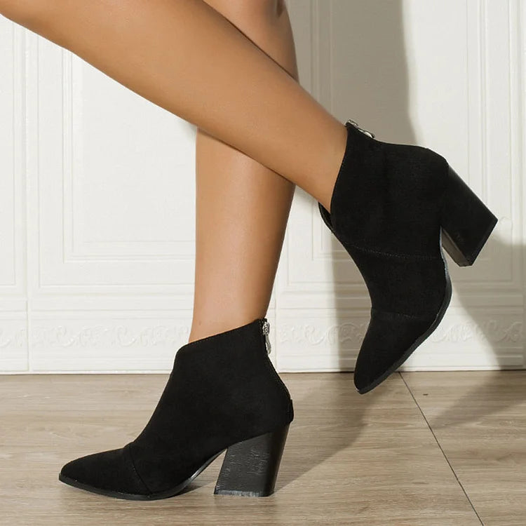 NORTHLINE STUDIO | POINTED ANKLE BOOT WITH SUEDE EFFECT