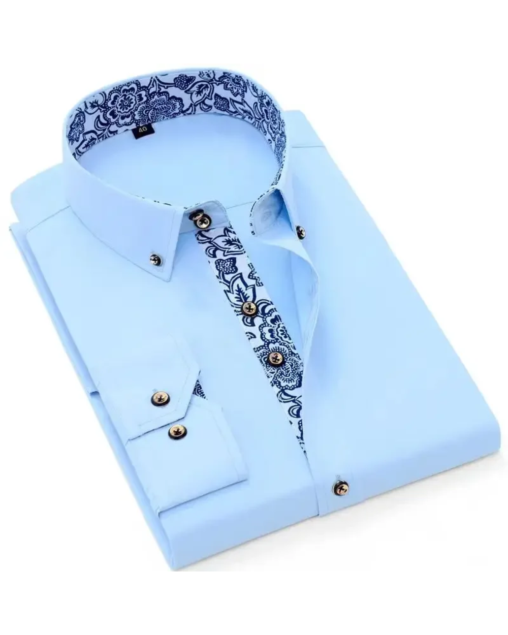 Florenzo – Men’s Contrast Collar Dress Shirt